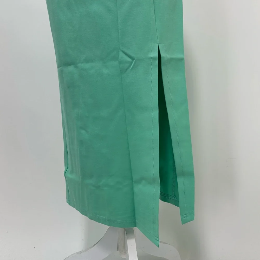 NEW! Petal & Pup Zahra Asymmetrical Neckline Midi Dress in Green - Picture 9 of 17